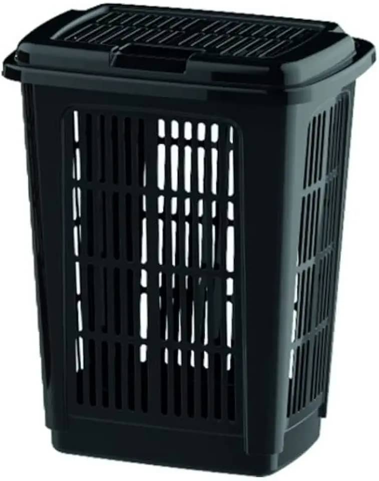 Cesto De Roupa Suja Organizador Multiuso Banheiro Lavanderia (Preto)