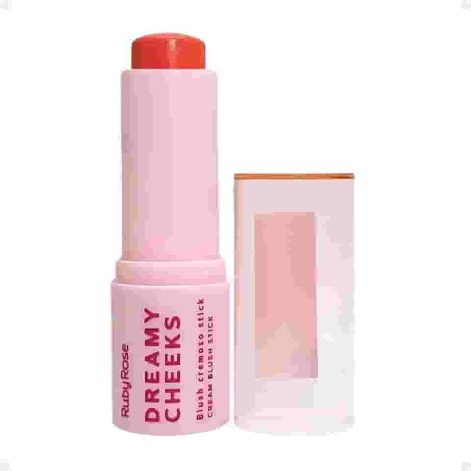 Blush Em Bastão Stick Dreamy Cheeks Ruby Rose Cremoso Facial Acabamento Natural - Solar Orange