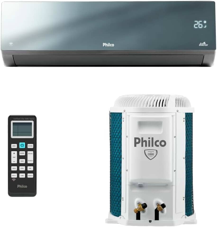 Ar Condicionado Split Inverter Philco Espelhado 12000 Btus Quente e Frio Pac12000iqfm15e 220v