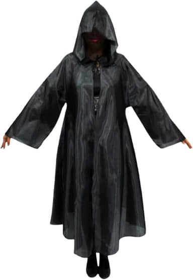 Fantasia de Mago Halloween Capa da Morte com Capuz Pânico Adulto