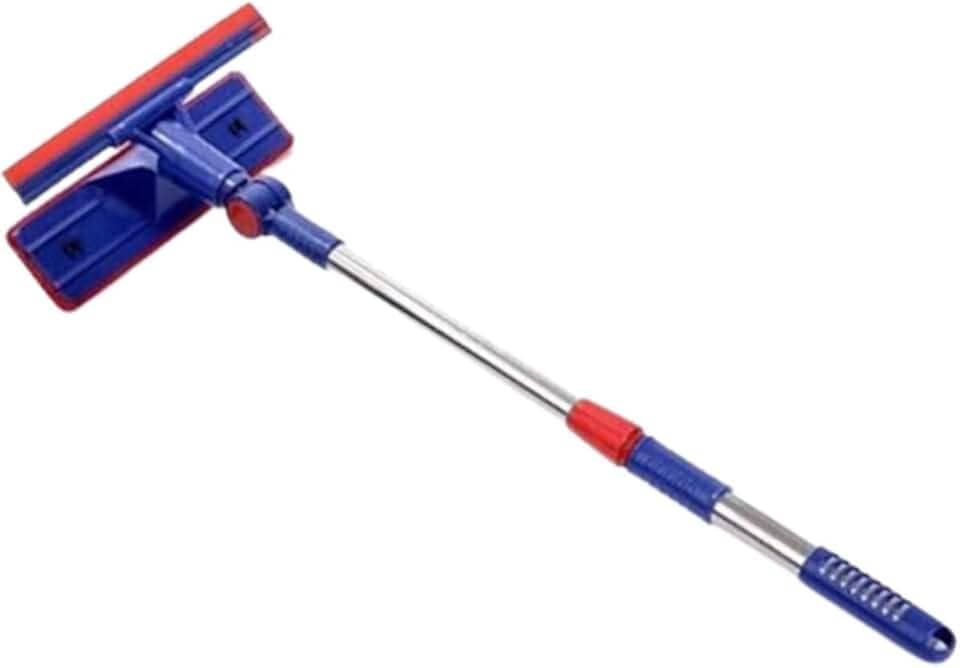 Rodo Limpa Vidros 2 em 1, Cabo Retrátil, Esfregão Multiuso para Janelas, Azulejos e Carros