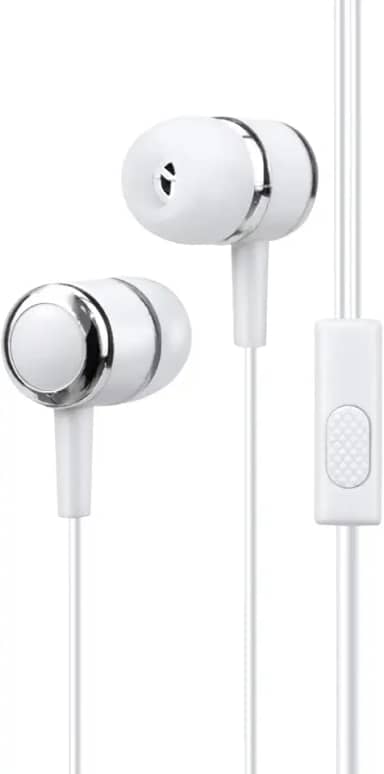 FONE DE OUVIDO DOT BRANCO INTRA AURICULAR COM FIO E MICROFONE LETRON