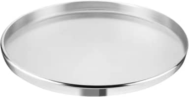 Assadeira de Pizza Rochedo Dura+ Polida 35cm, Alumínio Resistente, Alta Durabilidade, Bordas Laterais para Mais Praticidade e Livre de PFOA