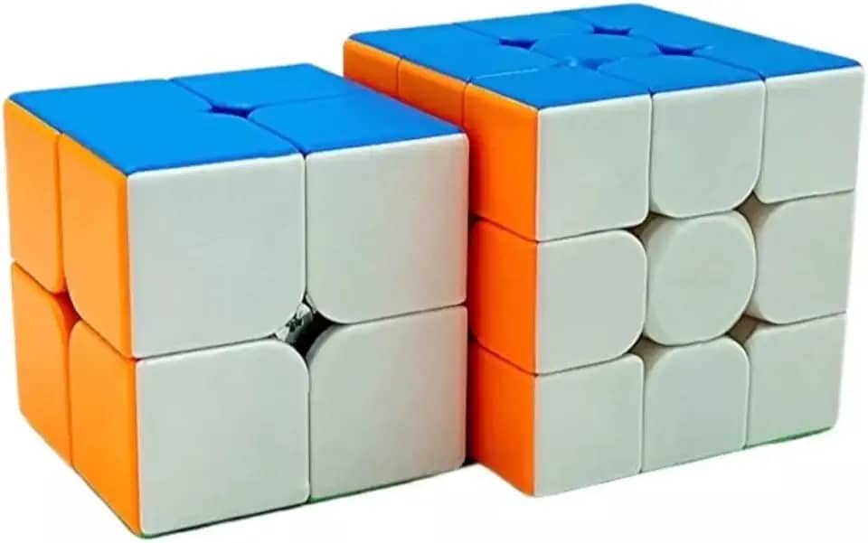 Kit Cubo Mágico Quebra Cabeça Profissional Moyu 2x2 E 3x3