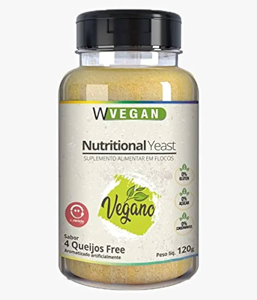 Nutritional Yeast Flocos Sabor 4 Queijos Free 120G W Vegan