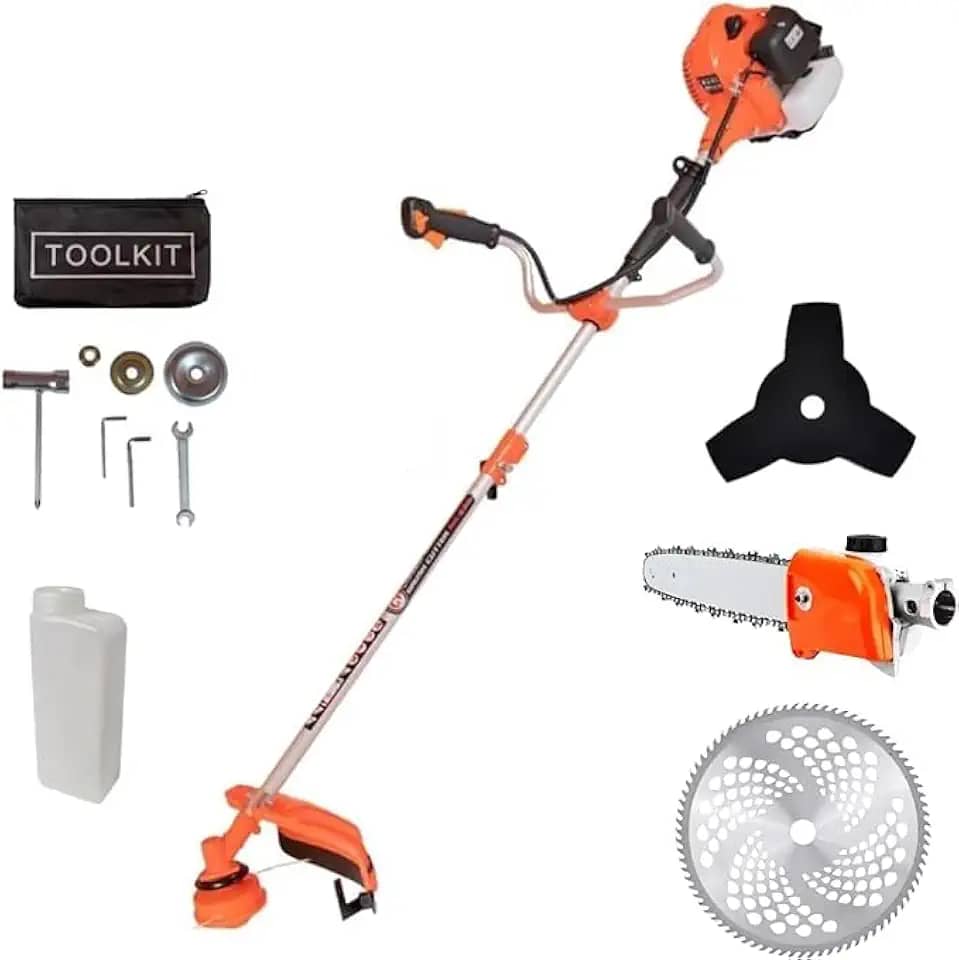 Roçadeira 75CC a Gasolina Nakasaki, Motor 2 Tempos 3HP, Inclui Motopoda e Disco de 80 Dentes, Kit Completo para Tarefas Profissionais