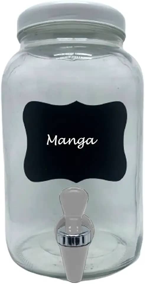 SUQUEIRA DE VIDRO DE 3 LITROS COM LOUSA E GIZ