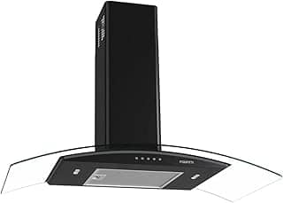 Coifa de Parede Vidro Curvo 90cm Black Clean Fogatti 110V