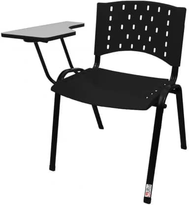 Cadeira Universitária Plástica Preta 10 Unidades - ULTRA Móveis