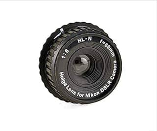 Holga Lente HL-N 60 mm f/8 para câmera Nikon DSLR preta