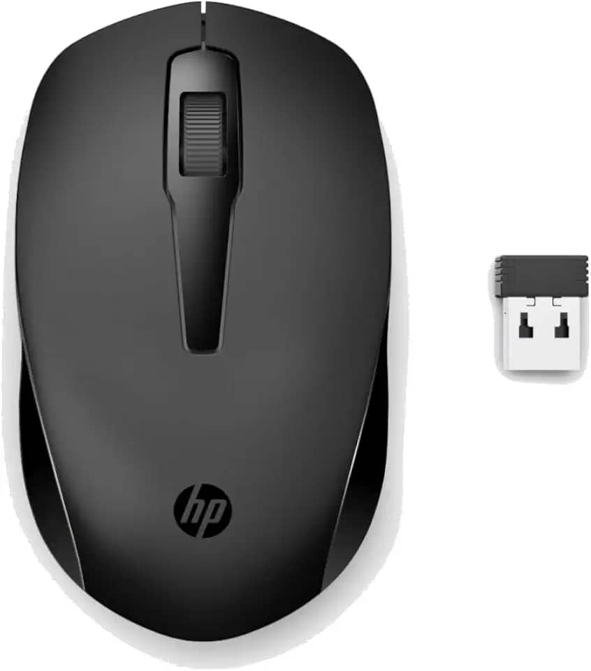 Mouse Sem Fio HP 150 - Sensor óptico de 1600 DPI, Conexão 2,4 GHz com Receptor USB, Design Ambidestro Ergonômico e Rolagem com Função Dupla (2S9L1AA)