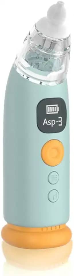 Aspirador Nasal Elétrico Para Bebês Crianças De Nariz UBS Led 3 Modos (Azul)