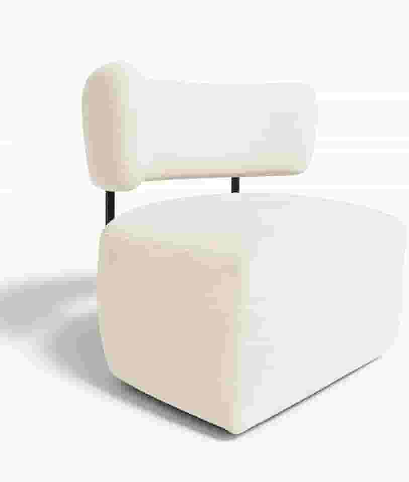 Poltrona Decorativa Orgânica Maya Bouclê - Pallazio