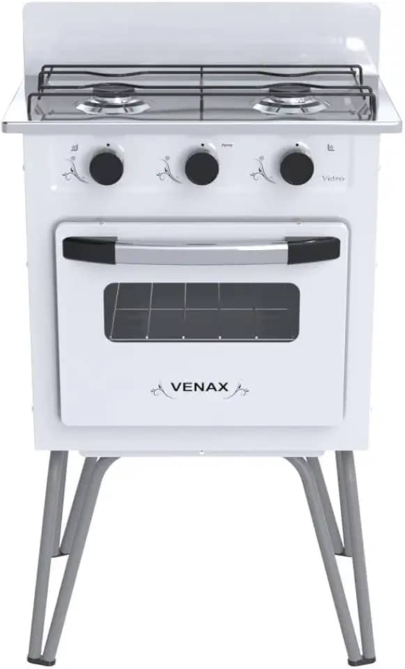 FOGAO A GAS GEMINI 2 Q VETRO BRANCO GAS GLP