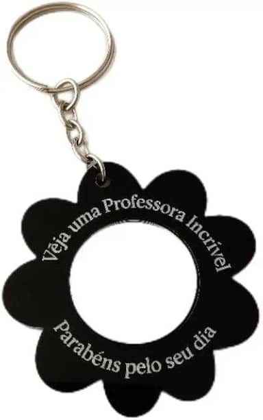 Kit 5 Chaveiros Espelho Personalizado Presente Dia Dos Professores