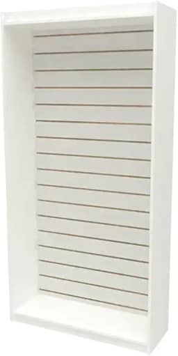 Estante Armário Expositor Canaletado para Ganchos Vitrine Lojas Comércio Branco