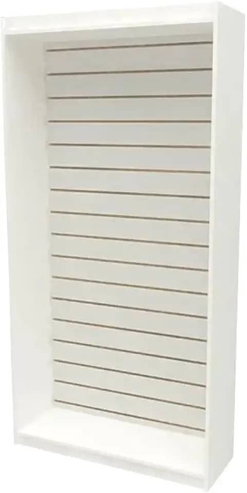 Estante Armário Expositor Canaletado para Ganchos Vitrine Lojas Comércio Branco