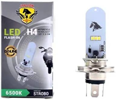 Lampada Carro/Moto Farol Super Ledh4 6500k Xenon Strobo