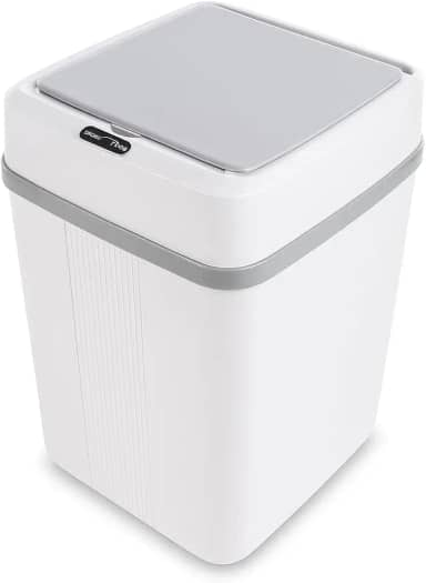 Lixeira Elétrica com Sensor 12 L Branca – Tampa Antiodor, Lixeira Moderna para Banheiro, Cozinha e Escritório, Abertura Sem Toque, Design Compacto e Higiênico