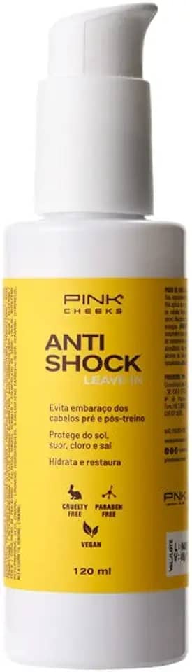 Leave-in com Protetor Solar Pink Cheeks 120ml | Anti Shock, Cloro, Sol e Sal | Uso Diário e Piscina