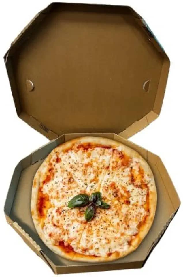 Oitavada para Pizza N. 25 (25 Un.) Parda/Parda Lisa Gourmet Descartável