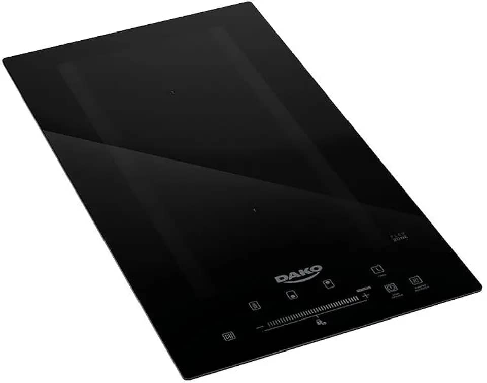 Cooktop de Indução Dako 2 Bocas Preto com Zona Flexível 220v