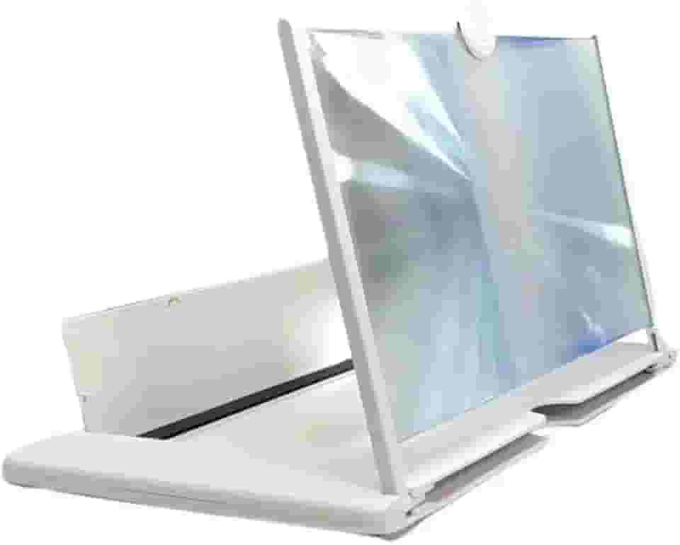 Ampliador de Tela 12 Polegadas para Celular com Lente Fresnel Suporte Dobrável em ABS e Acrílico