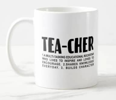 Caneca Professor Inglês Teacher Significado