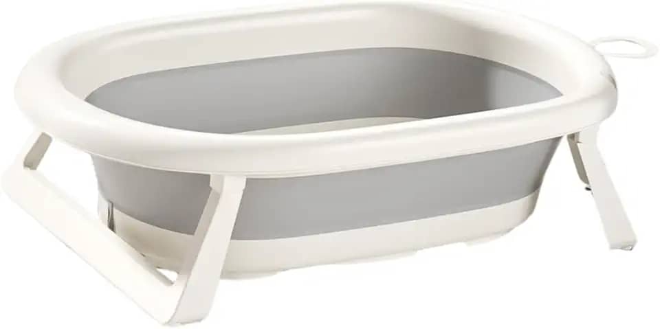 Banheira Para Bebe Dobravel Retratil Banhibaby Cinza Lisa