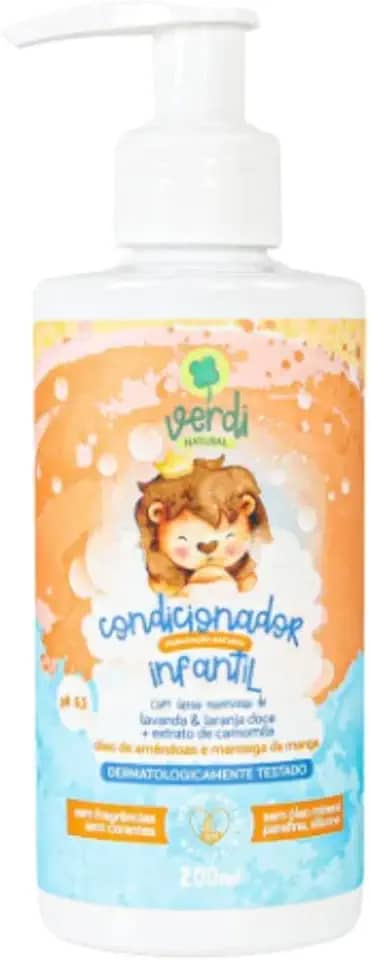 Condicionador Infantil e bebê Vegano Ingredientes 100% Naturais Óleos Essenciais Laranja Doce extrato de camomila