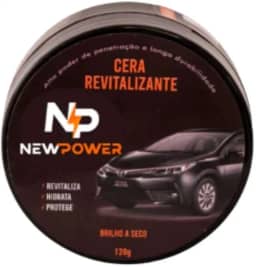 New Power Cera Revitalizadora para Plásticos, Proteção Interna e Externa, Renovação de Parachoques, Resultados Rápidos, Fácil Manuseio