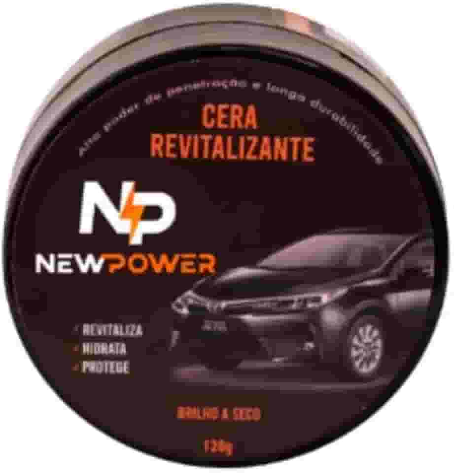 New Power Cera Revitalizadora para Plásticos, Proteção Interna e Externa, Renovação de Parachoques, Resultados Rápidos, Fácil Manuseio
