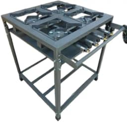 Fogão Industrial 4 Bocas Alta Pressão c/Mang e Registro