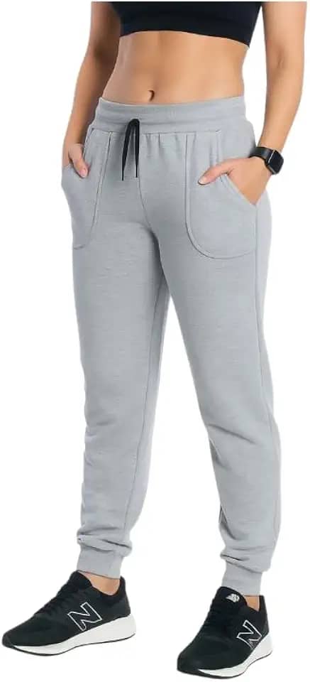 Calça Moletom Feminina Jogger Flanelada Com Bolso