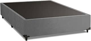 Cama Box Casal 1,38m com 38cm de Altura Suede Prince Cinza