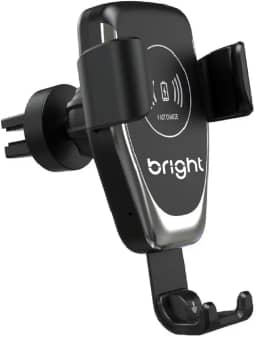 Bright, Carregador sem Fio Veicular com Suporte 2 em 1, Suporte com 3 Posições, Ajuste de Posição, Entrada - 5V / 9V, Potência Máxima 18W, Saídas - 10W / 5W e 7,5W, Mantém Seu Celular Sempre Carregado