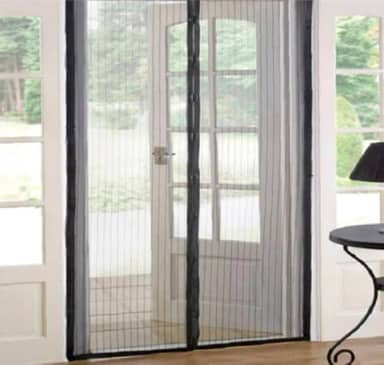 Tela Mosqueteira Magnética Para Porta 2,10X0,90 - PRETA