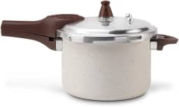 Brinox - Panela de Pressão 4,2L Antiaderente Ceramic Life com Fundo de Indução Pressure - Vanilla