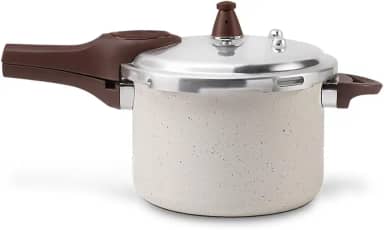 Brinox - Panela de Pressão 4,2L Antiaderente Ceramic Life com Fundo de Indução Pressure - Vanilla