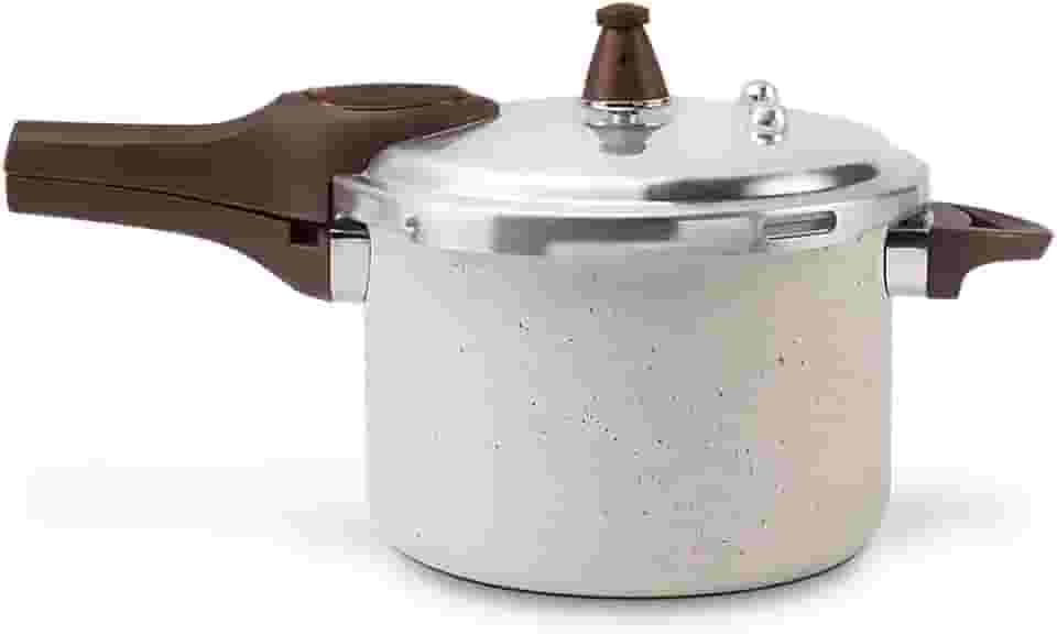 Brinox - Panela de Pressão 4,2L Antiaderente Ceramic Life com Fundo de Indução Pressure - Vanilla