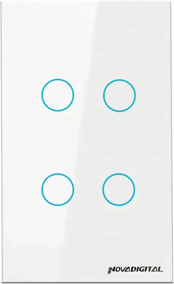 Interruptor 4x2 Smart Wifi Inteligente Nova Digital 4 Botões Lite