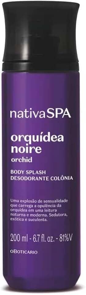 Personalizando Body Splash Nativa Spa Orquídea Noire Desod. Colônia 200ml