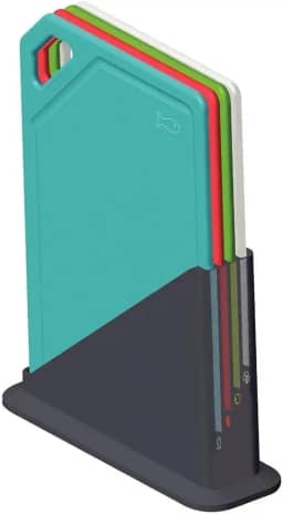 Conjunto De Tábuas De Corte Com Suporte 5 Peças Tramontina Mixcolor Colorido