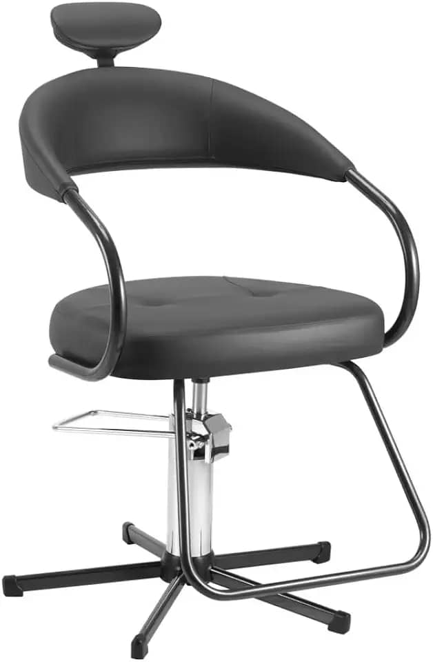 Cadeira de Cabeleireiro Salão de Beleza Hidráulica Dompel Futura Profissional Preto