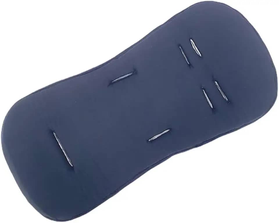 Colchonete para Carrinho de Bebê e Bebê Conforto Almofada Extra Acolchoada Capa (PRETO)