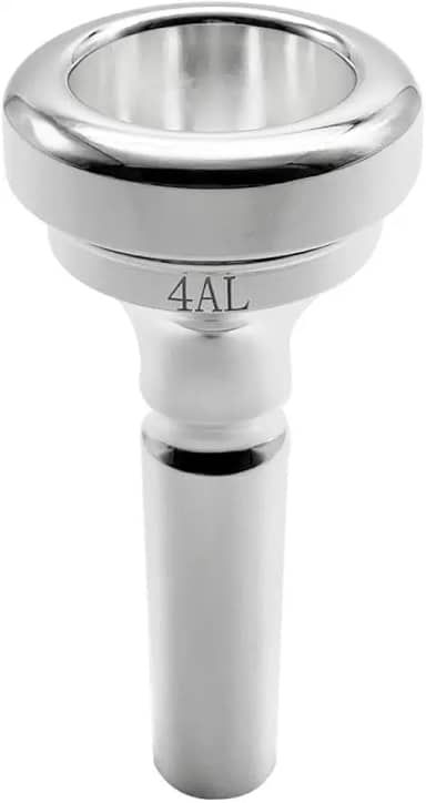 Missmore Bocal de trombone banhado a prata 4AL haste grande