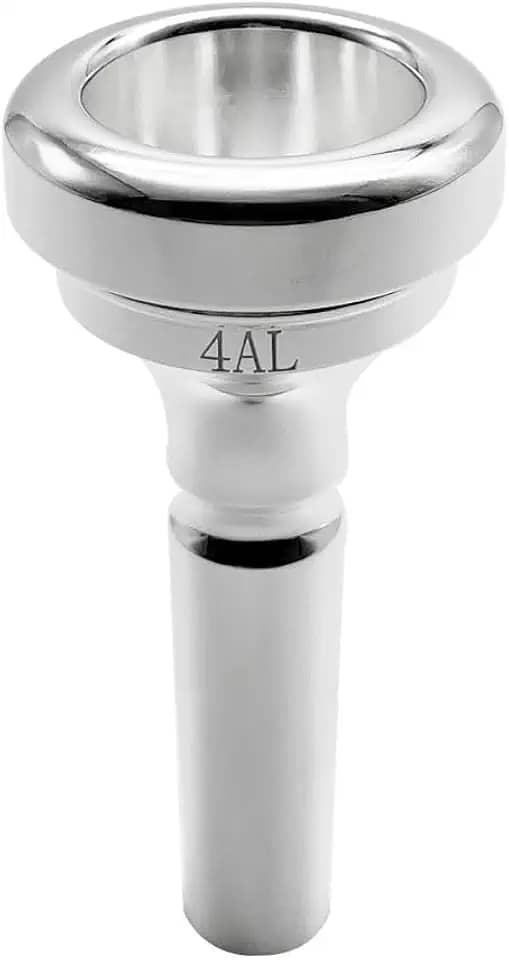 Missmore Bocal de trombone banhado a prata 4AL haste grande