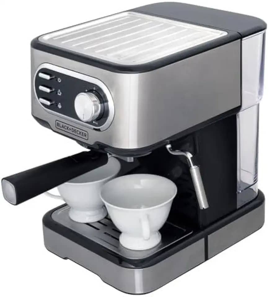 BLACK+DECKER Cafeteira Elétrica, Compatível com Cápsulas Nespresso e Dolce Gusto, Até 2 Xícaras de Café Simultâneas, 220 V, Modelo CE1100G-B2