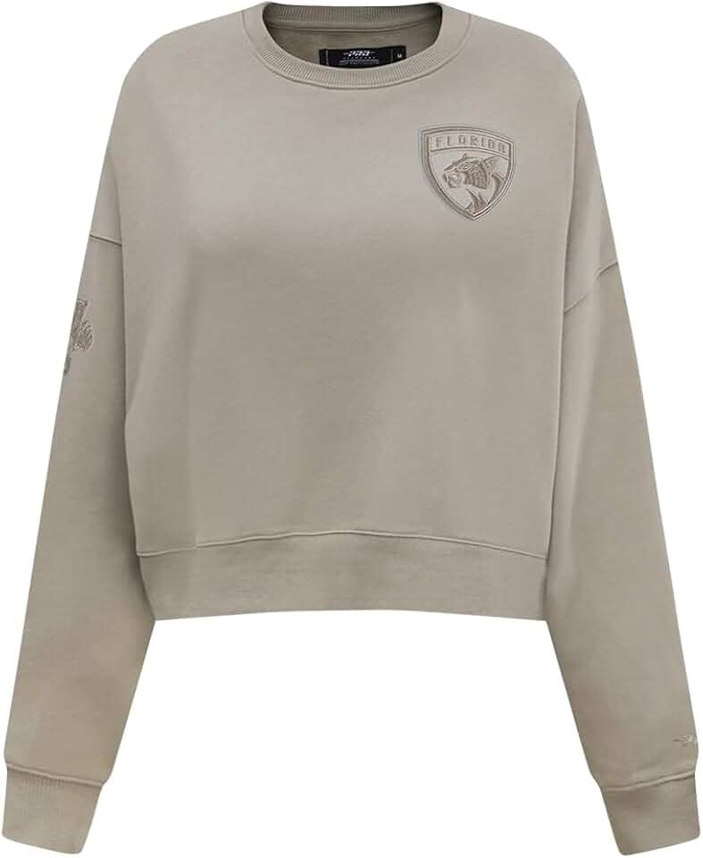 Moletom feminino NHL neutro escovado nas costas felpudas com gola redonda