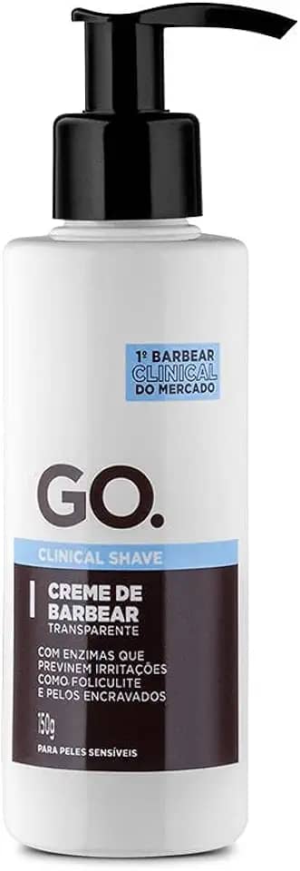 GO. Man Creme De Barbear Transparente Clinical Com Enzimas Cicatrizantes Anti Foliculite Pelos Encravados E Vermelhidão Go Man